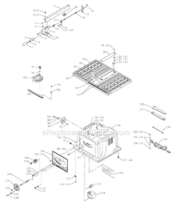 Page A Diagram and Parts List for 36-545 Type 4 Delta Table Saw