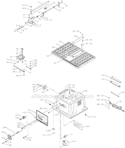 Page A Diagram and Parts List for 36-546 Type 1 Delta Table Saw