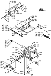 Part Location Diagram of 90515441-02 Black and Decker Base
