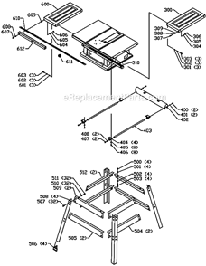Page C Diagram and Parts List for 36-560 Type 1 Delta Table Saw