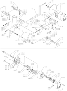 Page B Diagram and Parts List for 36-600 Type 2 Delta Table Saw