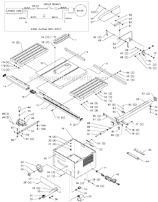 Page A Diagram and Parts List for 36-610 Type 2 Delta Table Saw