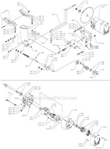 Page B Diagram and Parts List for 36-610 Type 2 Delta Table Saw