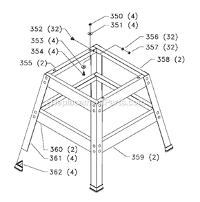 Page C Diagram and Parts List for 36-610 Type 2 Delta Table Saw