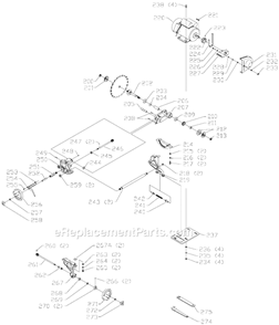 Page B Diagram and Parts List for 36-650 Type 1 Delta Table Saw