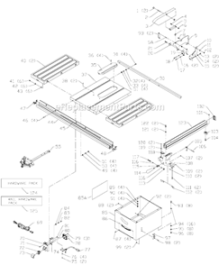Page A Diagram and Parts List for 36-650 Type 2 Delta Table Saw