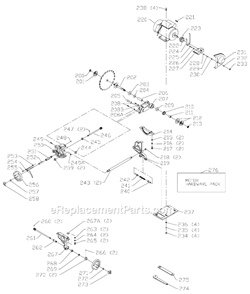 Page B Diagram and Parts List for 36-682 Type 1 Delta Table Saw