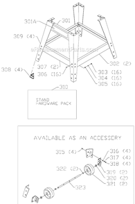 Page C Diagram and Parts List for 36-682 Type 1 Delta Table Saw