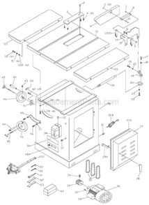 Page A Diagram and Parts List for 36-730 Type 1 Delta Table Saw
