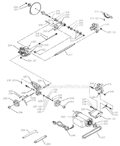 Page C Diagram and Parts List for 36-751 Type 2 Delta Table Saw