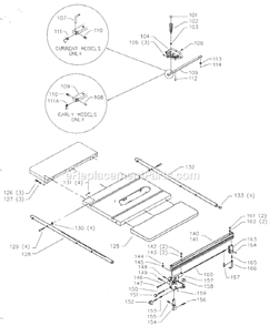 Page B Diagram and Parts List for 36-752 Type 2 Delta Table Saw