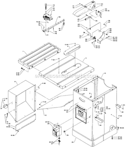 Page A Diagram and Parts List for 36-755 Type 1 Delta Table Saw