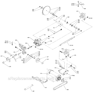 Page B Diagram and Parts List for 36-755 Type 1 Delta Table Saw