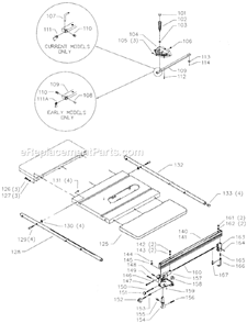 Page B Diagram and Parts List for 36-755 Type 2 Delta Table Saw
