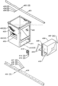 Page E Diagram and Parts List for 36-800 Type 1 Delta Table Saw