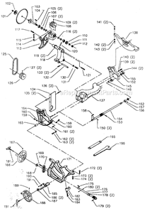 Page B Diagram and Parts List for 36-810 Type 1 Delta Table Saw