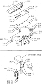 Page C Diagram and Parts List for 36-810 Type 1 Delta Table Saw
