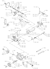 Page B Diagram and Parts List for 36-812 Type 2 Delta Table Saw