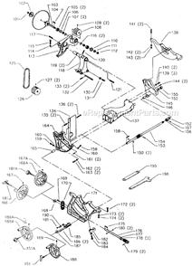 Page B Diagram and Parts List for 36-815 Type 1 Delta Table Saw