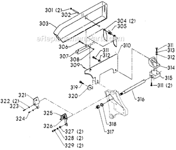 Page D Diagram and Parts List for 36-820 Type 1 Delta Table Saw