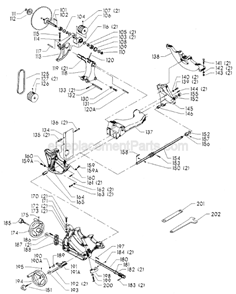 Page B Diagram and Parts List for 36-831  Delta Table Saw
