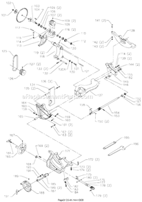Page B Diagram and Parts List for 36-843 Type 1 Delta Table Saw