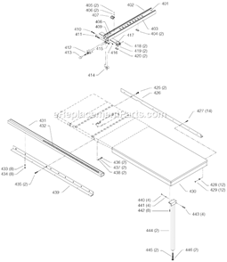 Page D Diagram and Parts List for 36-844 Type 1 Delta Table Saw