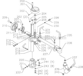 Page C Diagram and Parts List for 36-850 Type 1 Delta Shaper