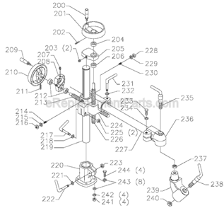 Page C Diagram and Parts List for 36-850 Type 2 Delta Shaper