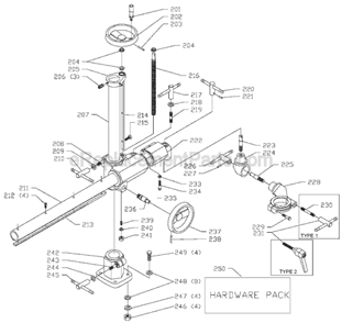 Page C Diagram and Parts List for 36-851 Type 2 Delta Shaper
