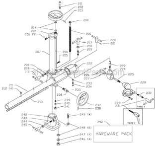 Page C Diagram and Parts List for 36-852 Type 2 Delta Shaper