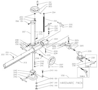 Page C Diagram and Parts List for 36-855 Type 1 Delta Shaper