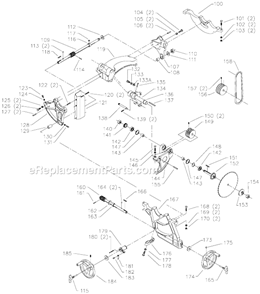 Page B Diagram and Parts List for 36-869 Type 1 Delta Table Saw