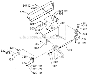 Page D Diagram and Parts List for 36-882 Type 1 Delta Table Saw
