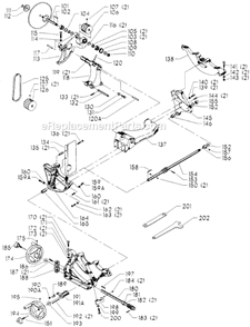 Page B Diagram and Parts List for 36-884 Type 1 Delta Table Saw