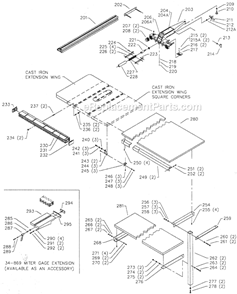 Page C Diagram and Parts List for 36-920 Type 2 Delta Table Saw