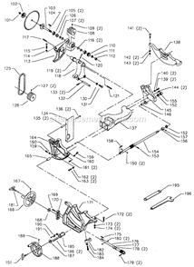 Page B Diagram and Parts List for 36-940 Type 1 Delta Table Saw