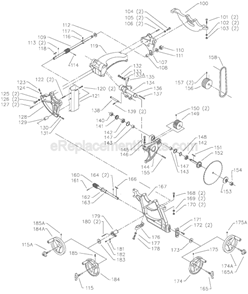 Page B Diagram and Parts List for 36-953 Type 1 Delta Table Saw