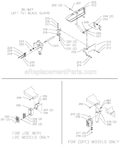 Page C Diagram and Parts List for 36-953 Type 2 Delta Table Saw