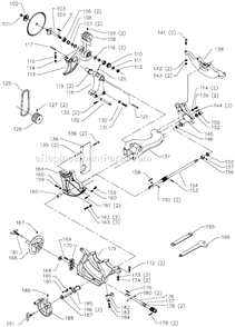 Page B Diagram and Parts List for 36-955 Type 1 Delta Table Saw