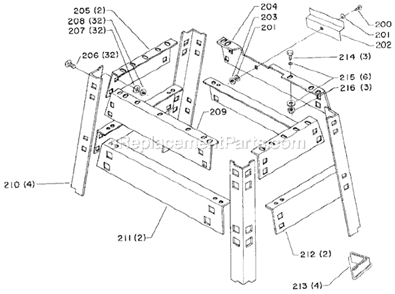 Page B Diagram and Parts List for 37-285 Type 1 Delta Planer Jointer