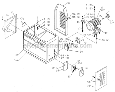 Part Location Diagram of 1347716 Delta Motor 3PH 3HP