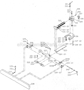 Page D Diagram and Parts List for 37-361  Delta Planer Jointer