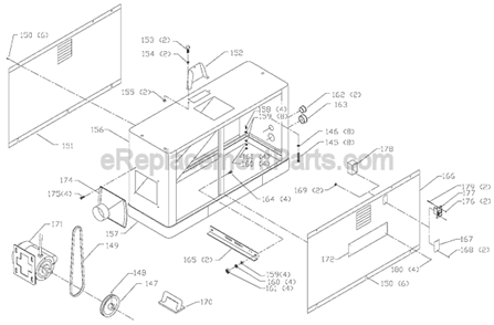 Page B Diagram and Parts List for 37-365X  Delta Planer Jointer