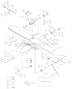 Page A Diagram and Parts List for 37-380 Type 1 Delta Planer Jointer