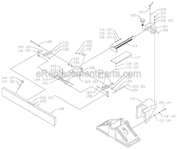 Page B Diagram and Parts List for 37-380 Type 1 Delta Planer Jointer