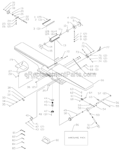 Page A Diagram and Parts List for 37-380 Type 2 Delta Planer Jointer