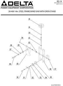 Diagram 6 Diagram and Parts List for 28-400  Delta Band Saw