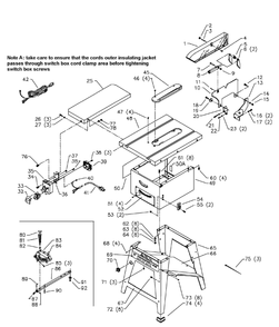 Delta 36-485 Diagram and Parts List for 36-485  Delta Saw