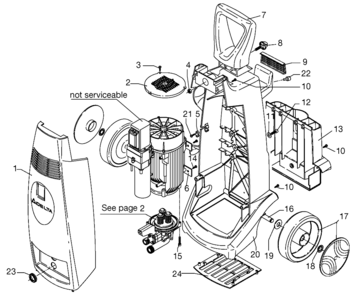 Default Diagram and Parts List for D1600E Type 1 Delta Compressor